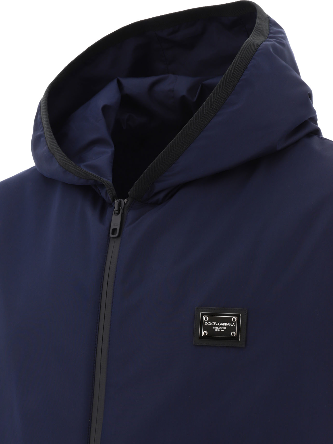 DOLCE & GABBANA Blue Hooded sports vest